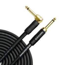 Кабель гитарный Analysis-Plus Black Oval G&H Plug Gold 4 m (прямой/угловой)