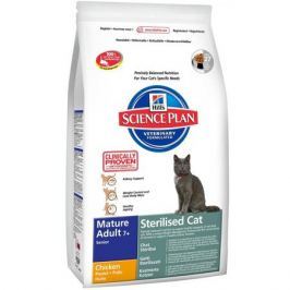 Сухой корм Hill's Science Plan Sterilised Cat для стерилизованных кошек старше 7 лет курица, 300г.