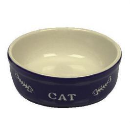 Миска Nobby Cat керамическая синяя с рисунком 13.5*5см (240мл)