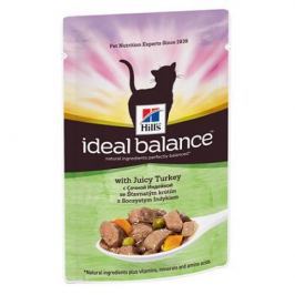 Влажный корм Hill's Ideal Balance для кошек от 1 года до 7 лет с сочной индейкой, 85г.