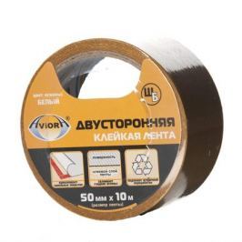 Лента AVIORA двусторонняя СКОТЧ ШБ 50мм*10м белая (303009)