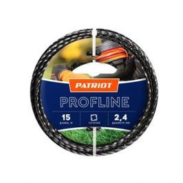 Леска PATRIOT Profline 2.4*15м скрученный квадрат, черный 240155