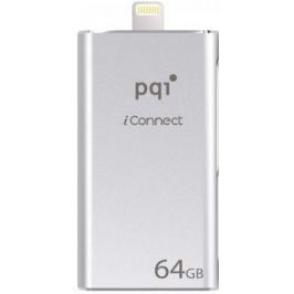 Флешка USB 64Gb PQI iConnect mini 6I04-064GR1001 серый