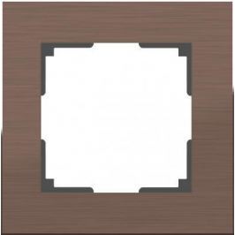 Рамка Aluminium на 1 пост алюминий коричневый WL11-Frame-01 4690389073687