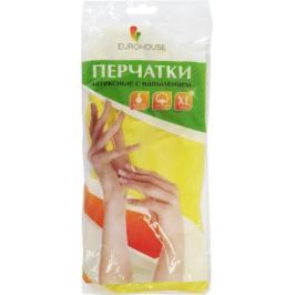 Перчатки хозяйственные EURO HOUSE, латексные, х/б напыление, XL 3699