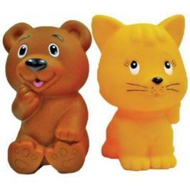 Игрушка для купания для ванны Жирафики "Мишка и котенок" 681270