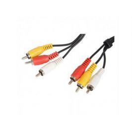 Кабель 1.0м Buro 3xRCA(M)-3xRCA(M) черный BAAC027-1