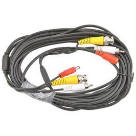 Кабель для камер видеонаблюдения, видео BNC + аудио RCA + питание, 7.5 м, oem