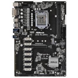 Материнская плата ASRock H110 Pro BTC+ Socket 1151 H110 2xDDR4 1xPCI-E 16x 12xPCI-E 1x 4 ATX Retail
