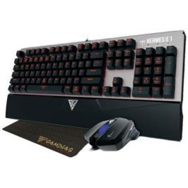 Клавиатура проводная GAMDIAS GM-GKHE1 USB черный серебристый