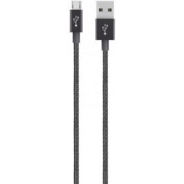 Кабель microUSB 1.2м Belkin Mixit Metallic круглый F2CU021bt04-BLK