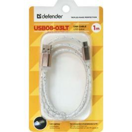 Кабель microUSB 1м Defender USB08-03LT круглый