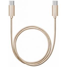 Кабель Type-C 1.2м Deppa Alum круглый золотистый 72247