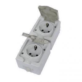 Розетка TDM SQ1803-0009 двойная 2П+3 вертикальная открытой установки IP54 16А вуокса