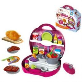 1toy Игр.наб.в чемоданчике Профи "Повар",32 предмета: подставка, полочка, лопатка, поварешка, 2 вилки, 2 ложки, 2 ножа, кастрюля, крышка, солонка, пер