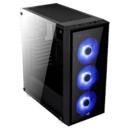 Корпус Aerocool Quartz Blue без БП, ATX, боковое окно, черный